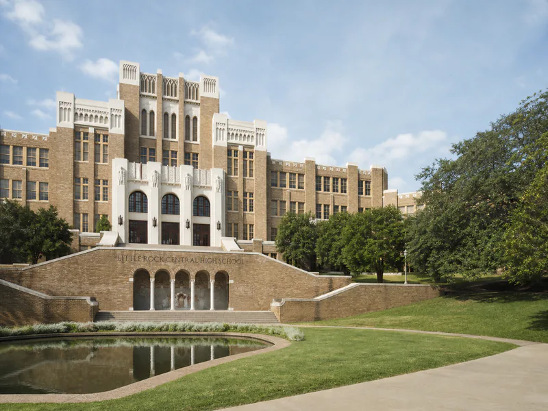 Art Deco facade of Little Rock Central High School