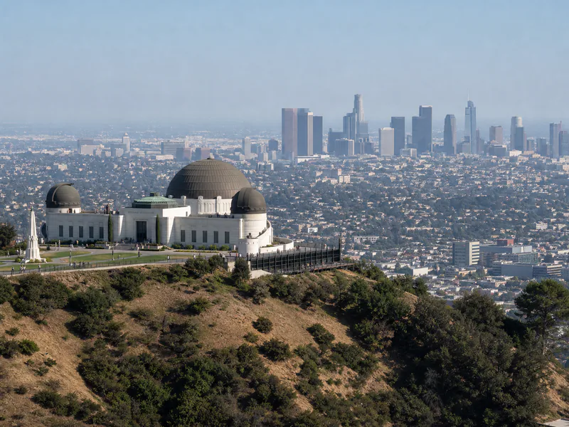 Griffith Observatory overlooking the Los Angeles basin