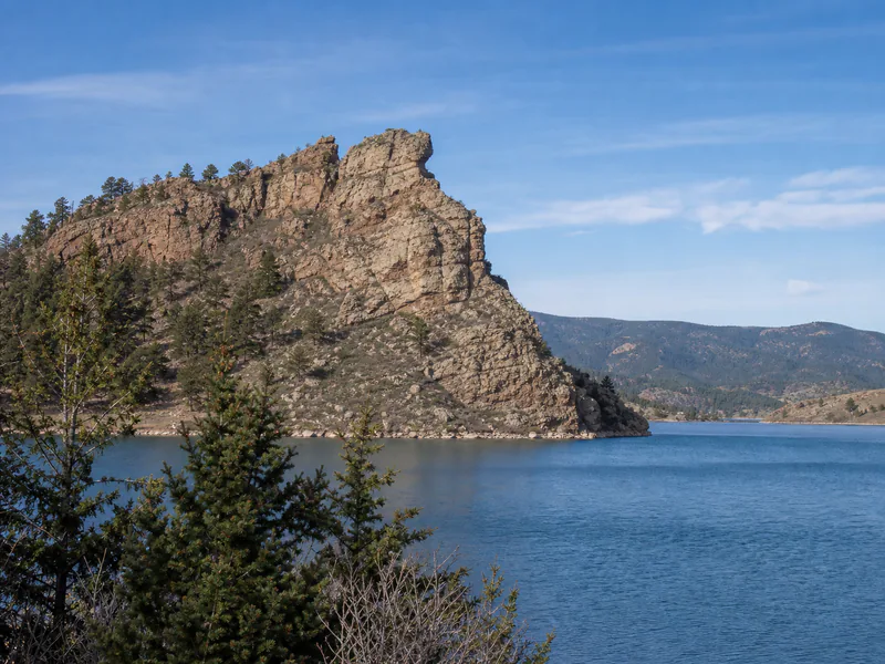 Horsetooth Rock and Reservoir west of Fort Collins