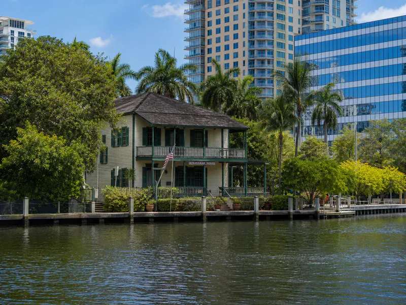 Historic Stranahan House viewed across the New River in Fort Lauderdale