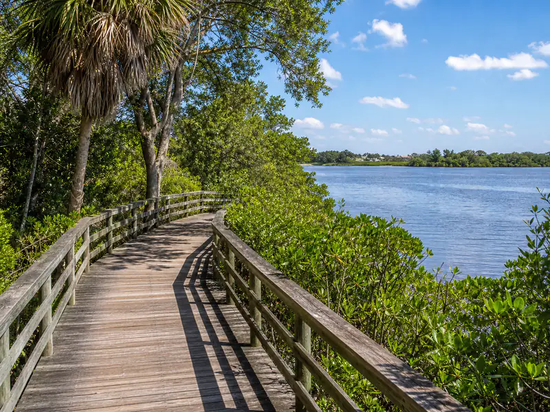 Riverwalk Boardwalk beside the St. Lucie River in Port St. Lucie