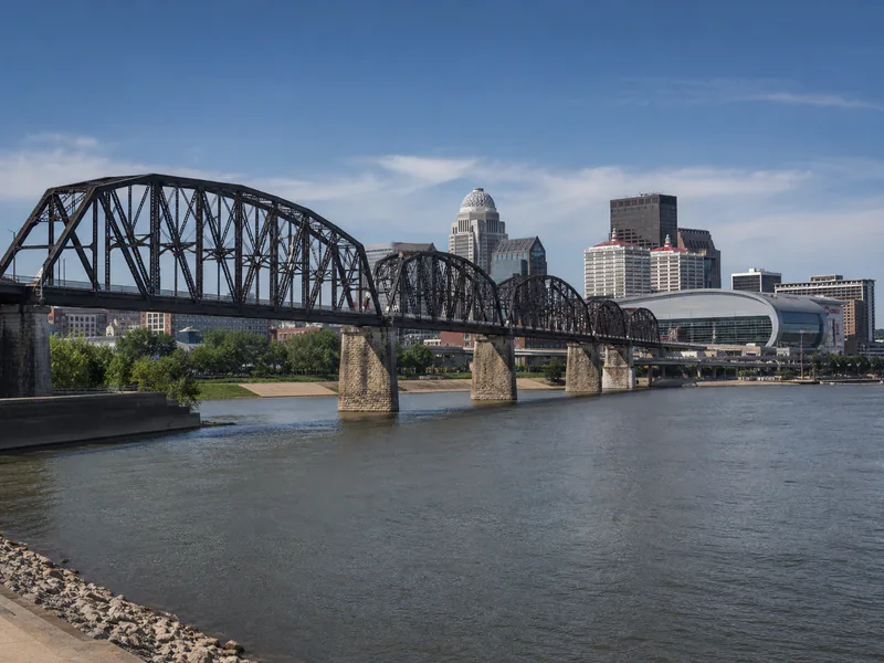 Big Four Bridge crossing the Ohio River at Louisville