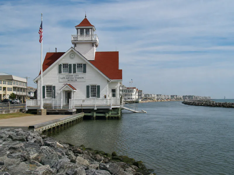 Ocean City Life-Saving Station Museum at the boardwalk inlet
