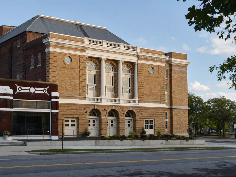 Restored Colonial Theatre exterior in Pittsfield