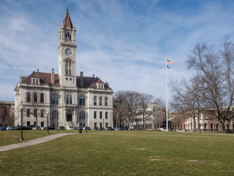 Worcester City Hall viewed across the Common