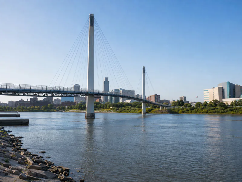 Bob Kerrey Pedestrian Bridge over the Missouri River in Omaha
