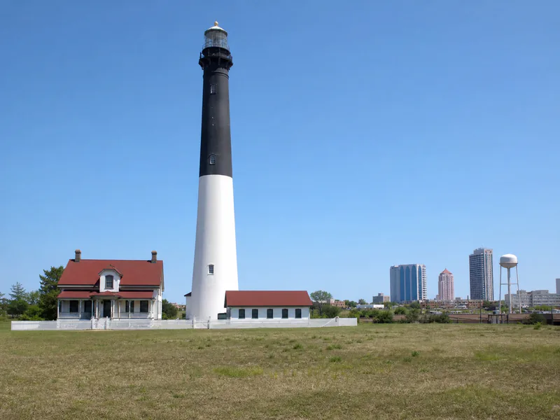 Absecon Lighthouse and its keeper's grounds in Atlantic City