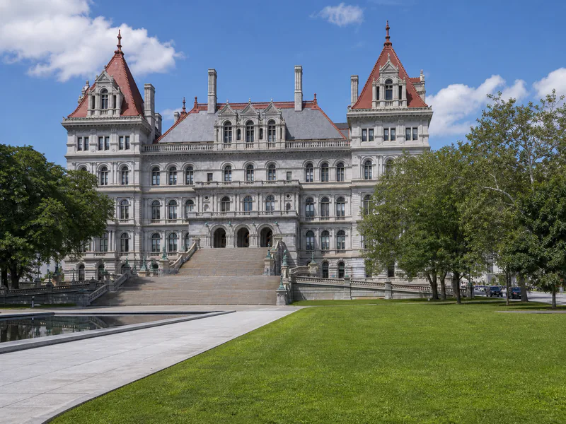 New York State Capitol viewed from Empire State Plaza in Albany