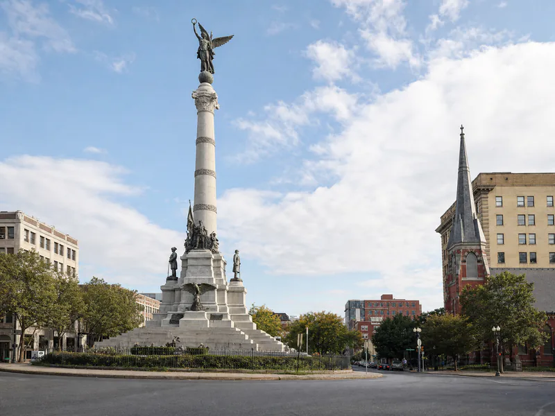 Soldiers and Sailors Monument in Center Square in Allentown