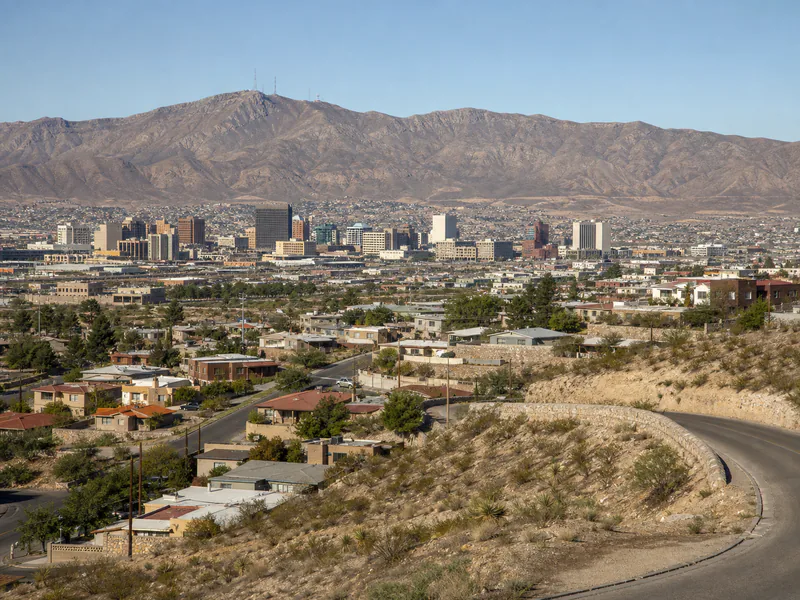 Downtown El Paso and the Franklin Mountains from Scenic Drive