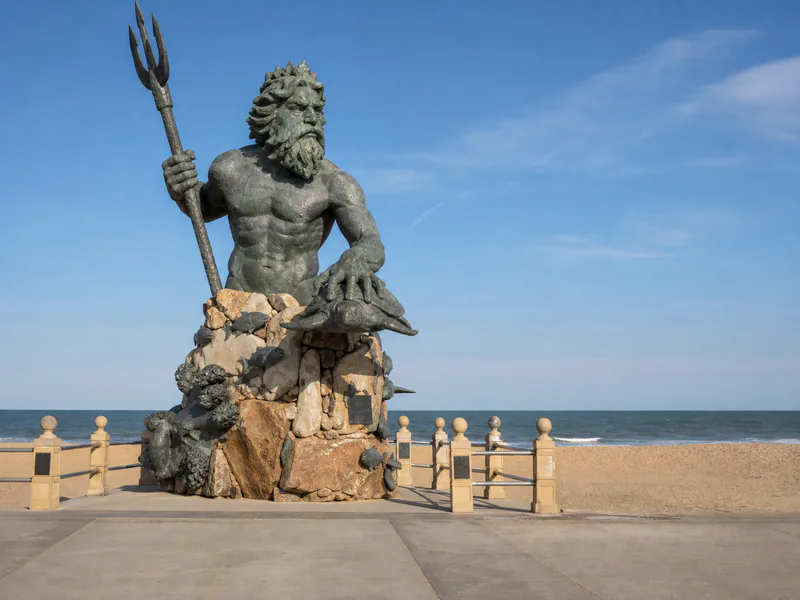 King Neptune statue at the Virginia Beach oceanfront